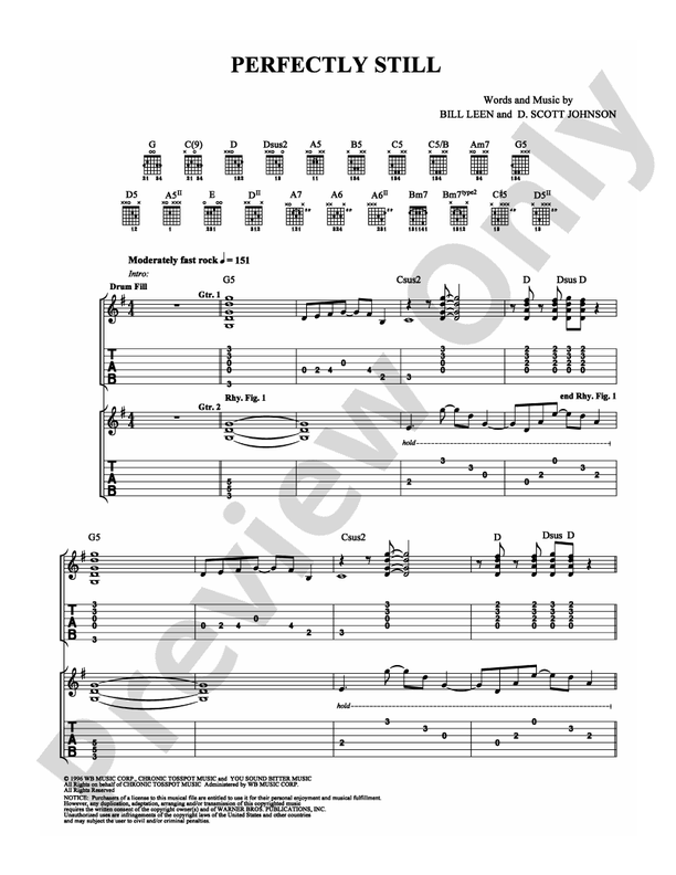 Perfectly Still - Guitar TAB (Digital Download)