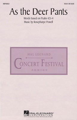 As the Deer Pants - Rosephanye Powell - SSAA Hal Leonard Choral Score Octavo