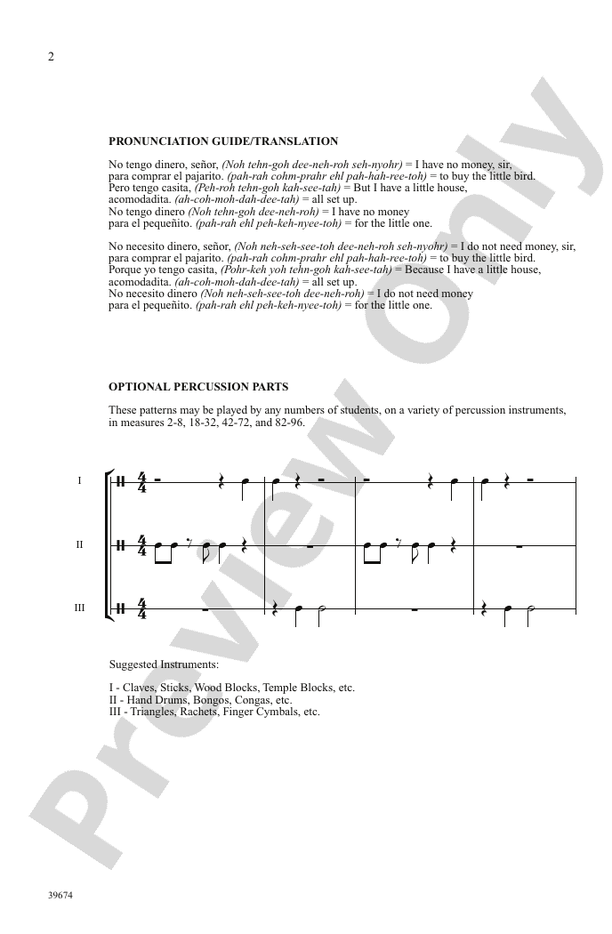 ¡El Pajarito! - 2-Part Choral Octavo (Digital Download)