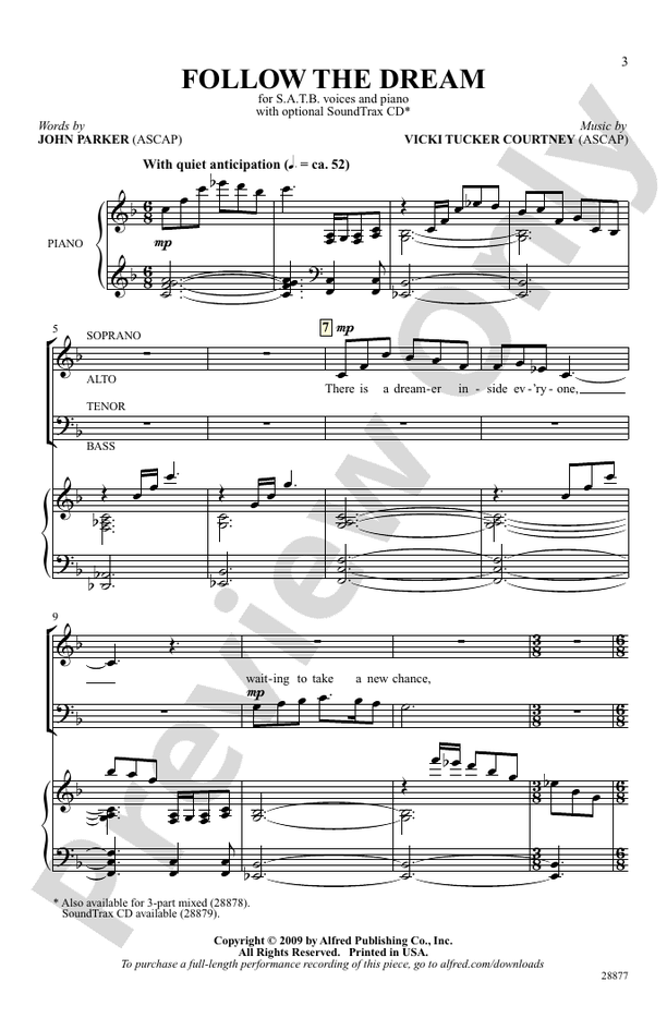 Follow the Dream – SATB Choral Octavo (Digital Download)