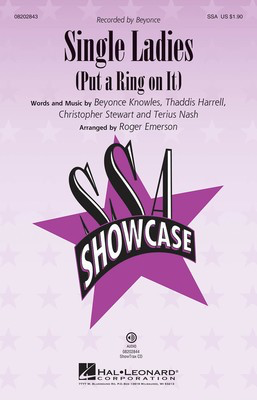 Single Ladies - (Put a Ring on It) - SSA Roger Emerson Hal Leonard Choral Score Octavo