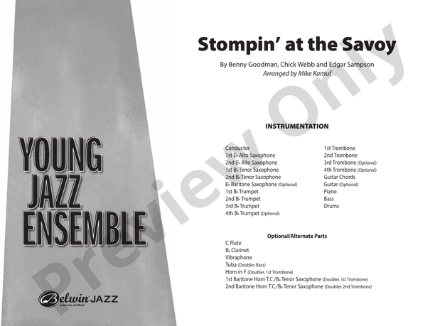 Stompin' at the Savoy (Grade 2.5) – Jazz Ensemble Conductor Score & Parts (Digital Download)