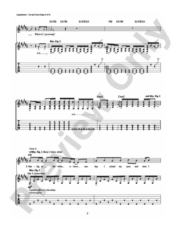 Up and Gone - Guitar TAB (Digital Download)