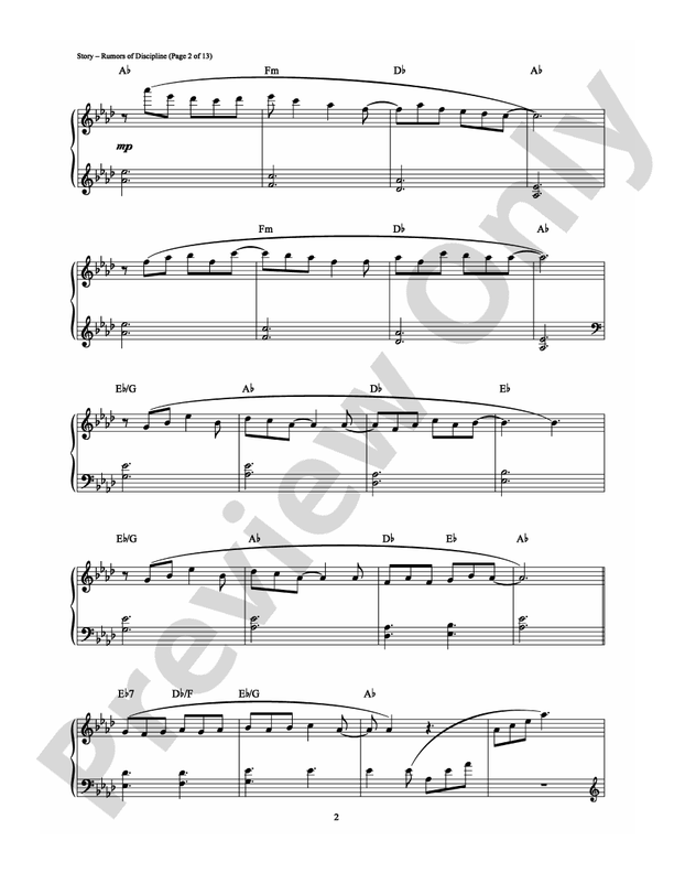 Rumors of Discipline - Piano (Digital Download)