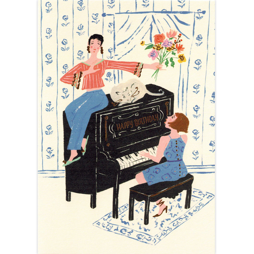 Greeting Card - Happy Birthday at the Piano
