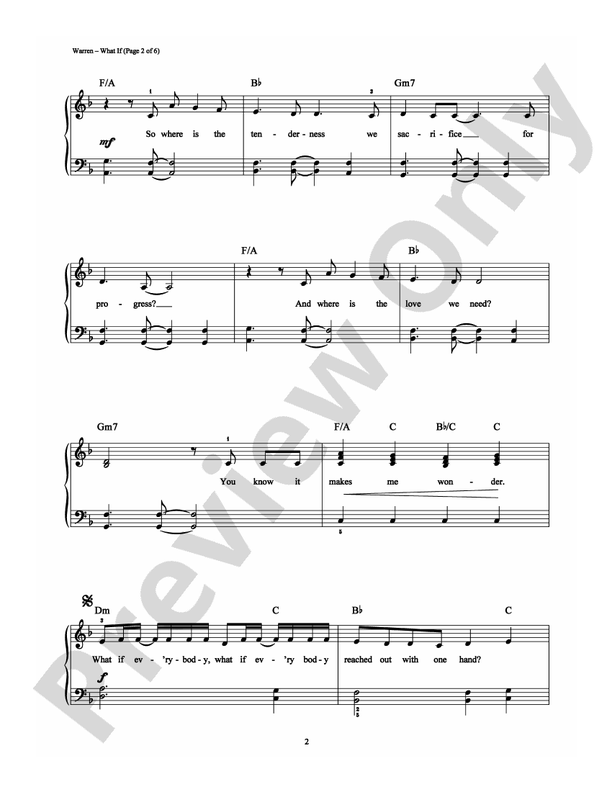 What If - Arr. Dan Coates - Easy Piano (Digital Download)