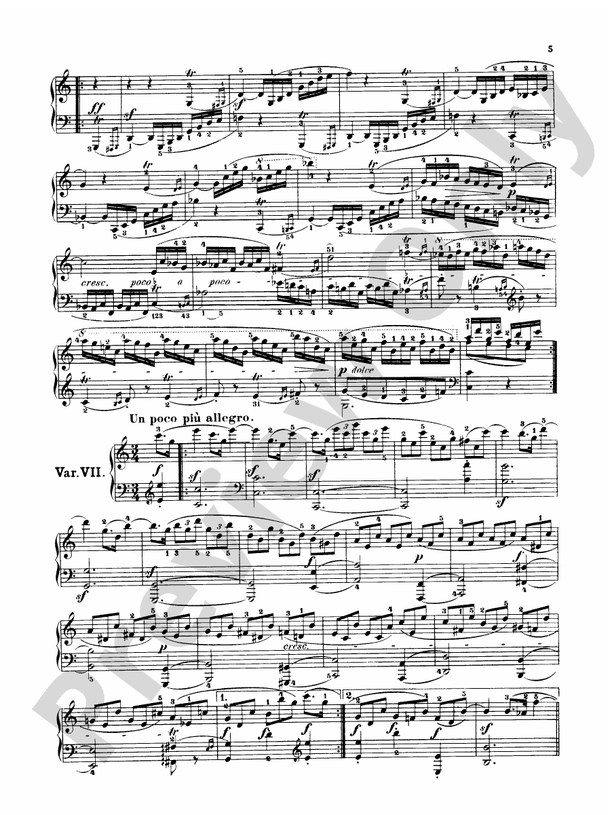 Beethoven - Diabelli Variations - Piano Solo (Digital Download)