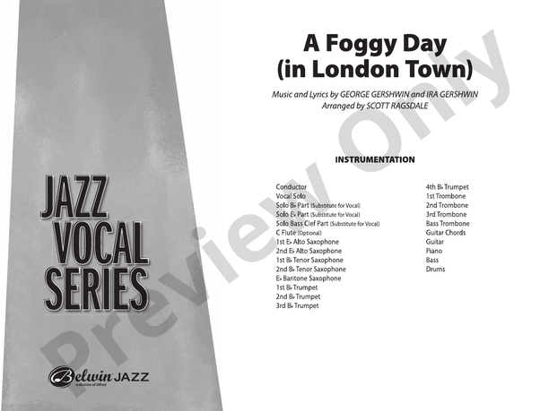 A Foggy Day (Grade 3) - Jazz Ensemble Conductor Score & Parts(Digital Download)