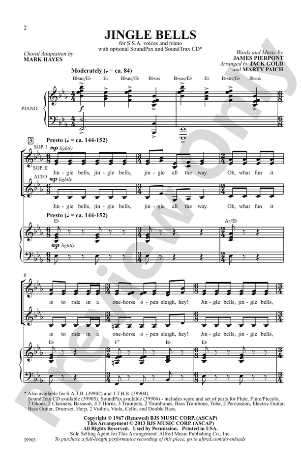 Jingle Bells – SSA Choral Octavo (Digital Download)