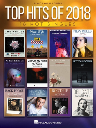 Top Hits of 2018 - Piano/Vocal/Guitar PVG Hal Leonard 283394