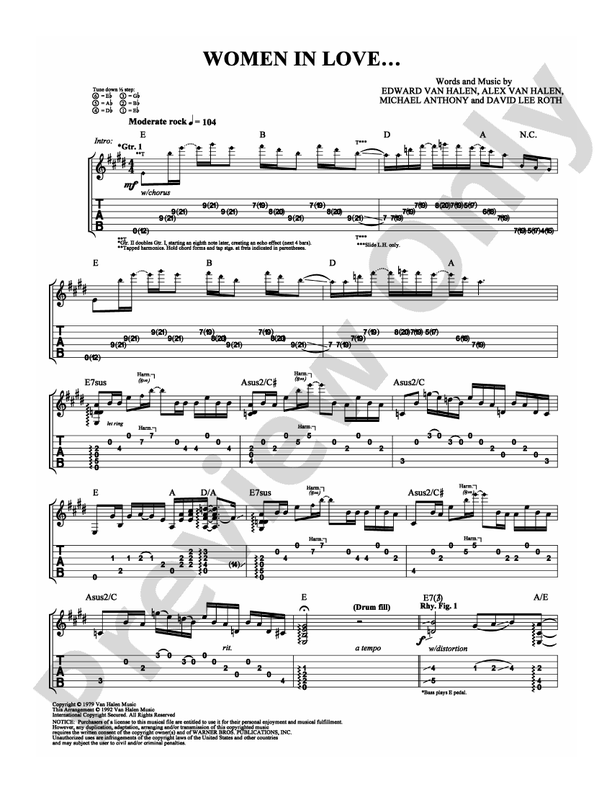 Women In Love - Guitar TAB (Digital Download)