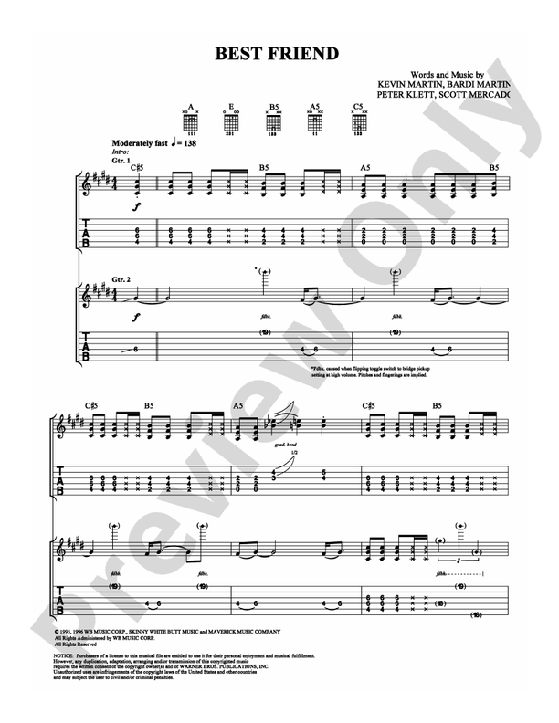 Best Friend - Guitar TAB (Digital Download)