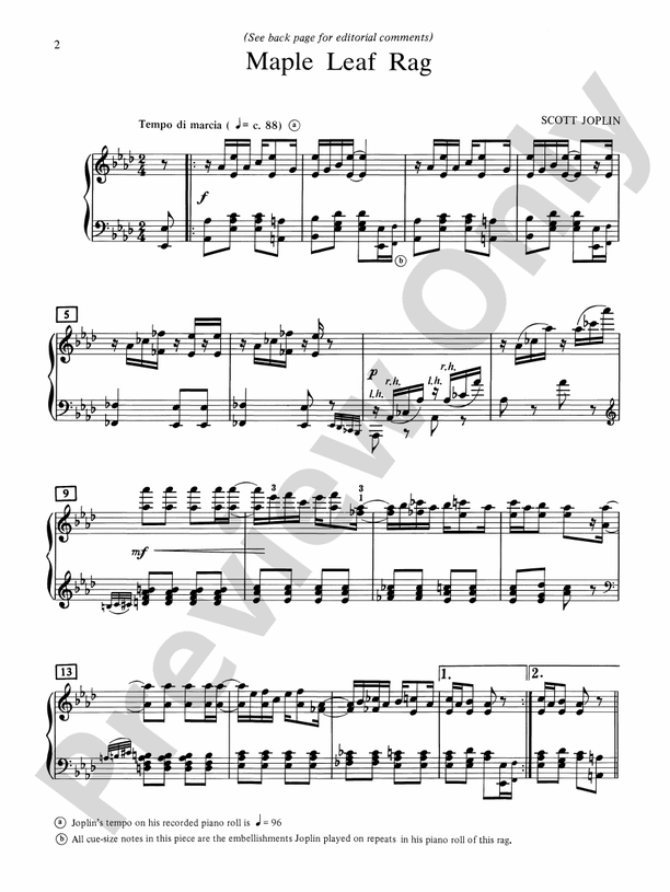 Joplin - Three Piano Rags - Piano (Digital Download)