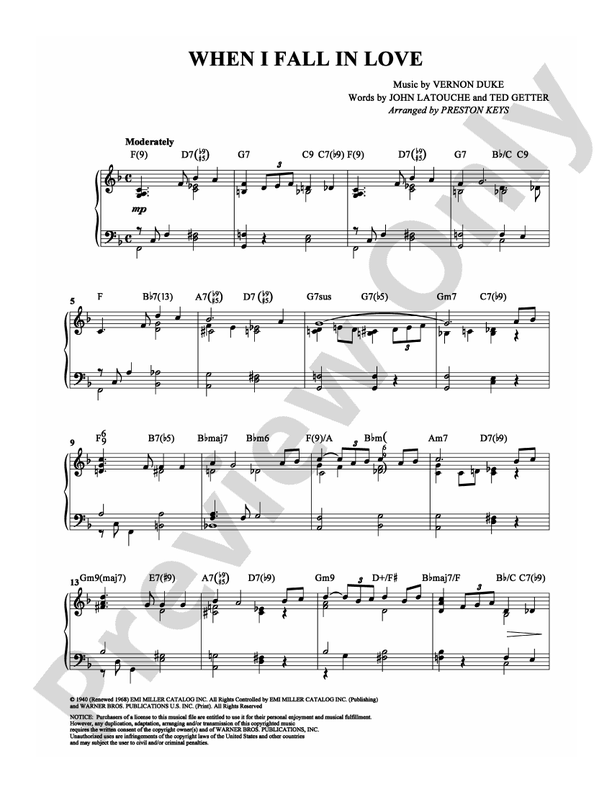 When I Fall In Love - Piano (Digital Download)