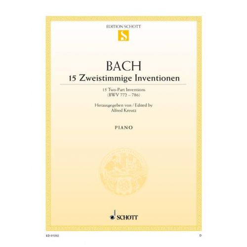 Bach - 2-Part Inventions - Piano Solo Schott ED01092
