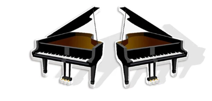 Stud Earrings Grand Piano Acrylic