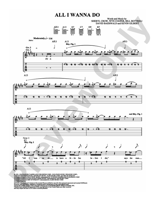 All I Wanna Do - Easy Guitar (Digital Download)