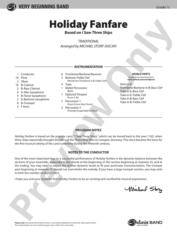 Holiday Fiesta! - Concert Band Conductor Score & Parts (Digital Download)