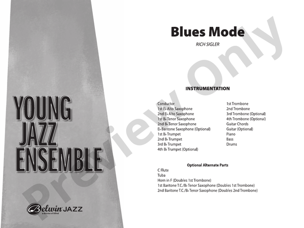 Blues Mode - Jazz Ensemble Conductor Score & Parts(Digital Download)