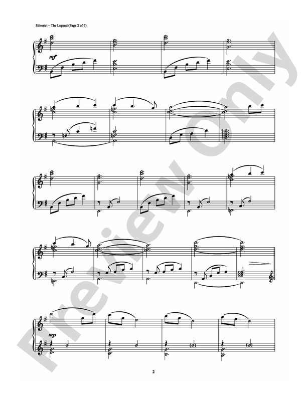 The Legend - Piano (Digital Download)