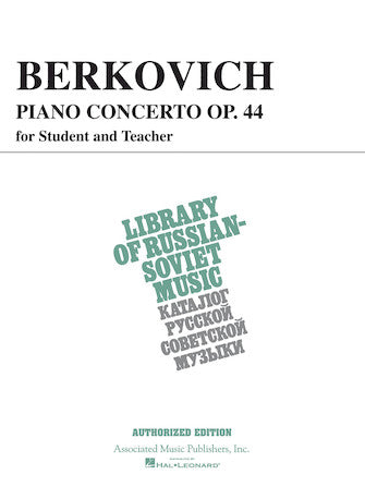 Berkovich - Piano Concerto Op44 - Piano Duet Schirmer 50008570