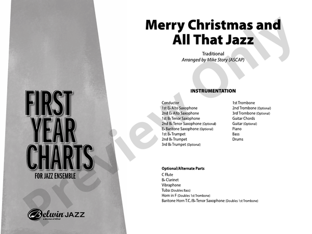Merry Christmas and All That Jazz – Jazz Ensemble Conductor Score & Parts (Digital Download)