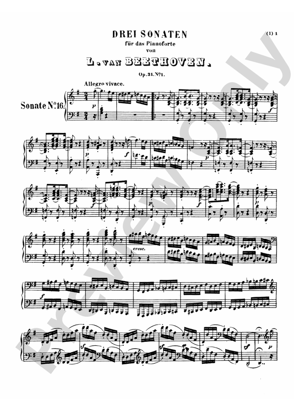 Beethoven - Sonatas (Urtext), Volume II - Piano Solo (Digital Download)