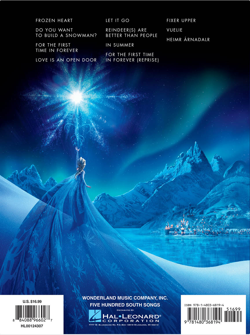 Frozen - Music from the Motion Picture Soundtrack - Piano/Vocal/Guitar PVG Hal Leonard 124307