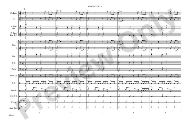 Timber – Marching Band Conductor Score & Parts (Digital Download)