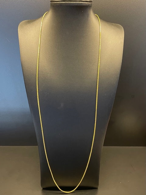 Fine Chain Brass Necklace.
