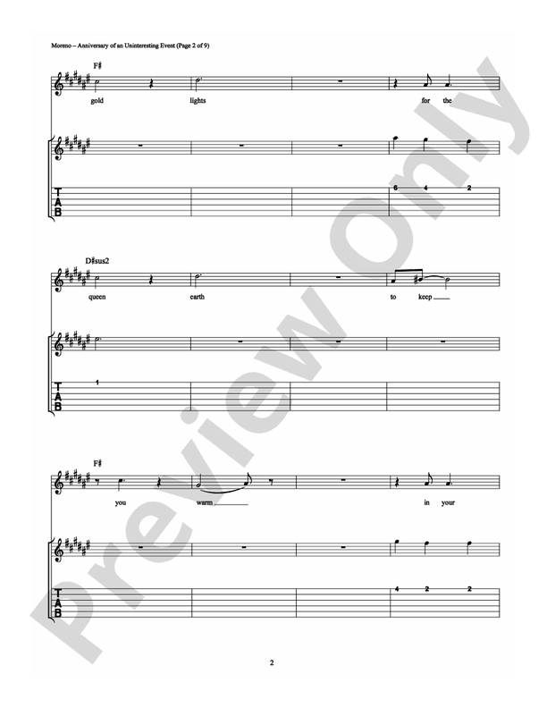 Anniversary of an Uninteresting Event - Guitar TAB (Digital Download)