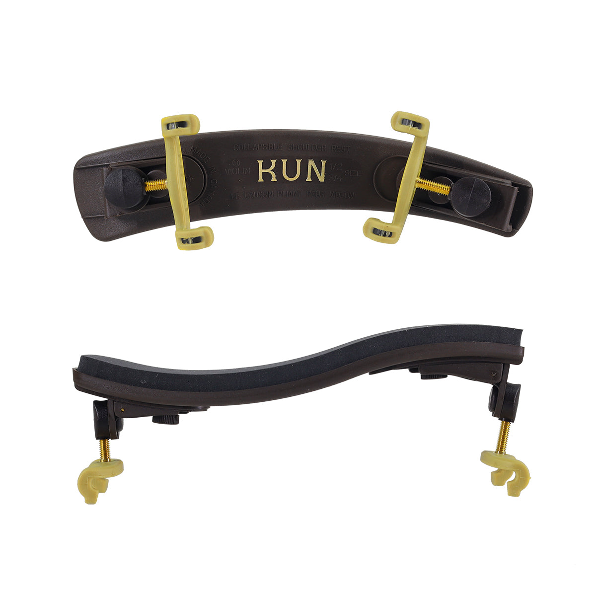 Kun Junior Collapsible Violin Shoulder Rest 3/4-1/2 Brown