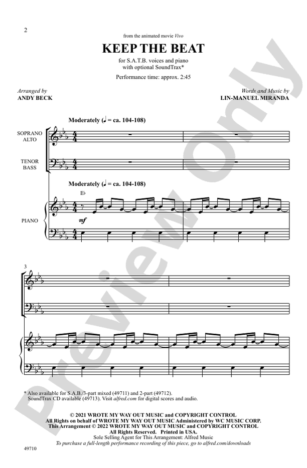 Keep the Beat - SATB Choral Octavo (Digital Download)