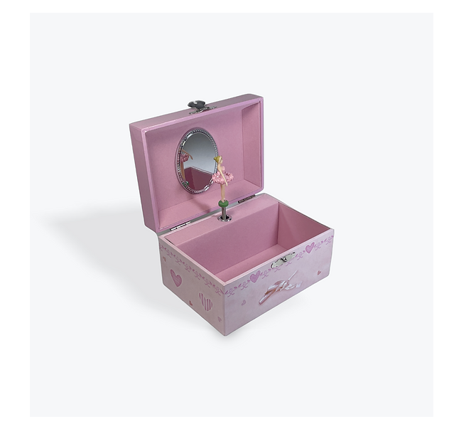 Ballet Jewellery Music Box with Ballet Class on Front and Spinning Ballerina