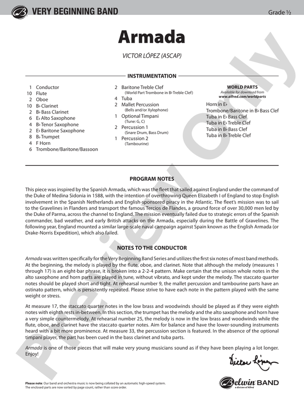 Armada - Concert Band Conductor Score & Parts (Digital Download)