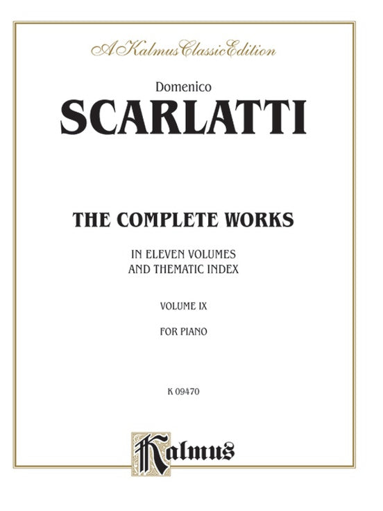 Scarlatti - The Complete Works, Volume IX - Piano Solo (Digital Download)