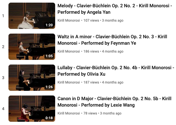 Monorosi - Clavier-Büchlein (Little Piano Book) Op2 2022 - Piano Solo La Folia