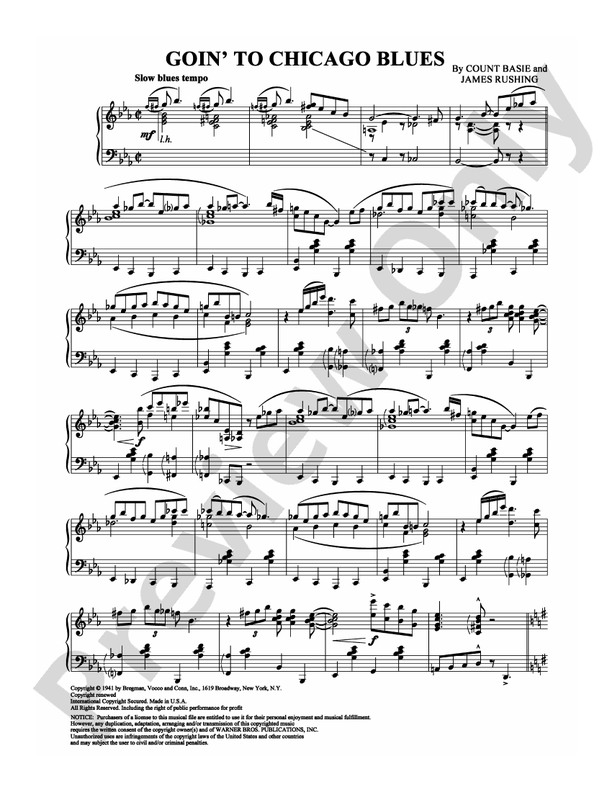 Goin' to Chicago Blues - Piano (Digital Download)