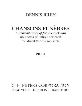 Chansons Funèbres - Viola (Digital Download)