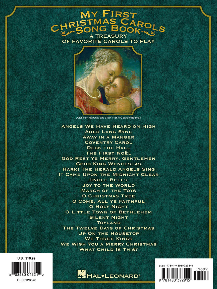 My First Christmas Carols Song Book - Easy Piano - Hal Leonard 128578