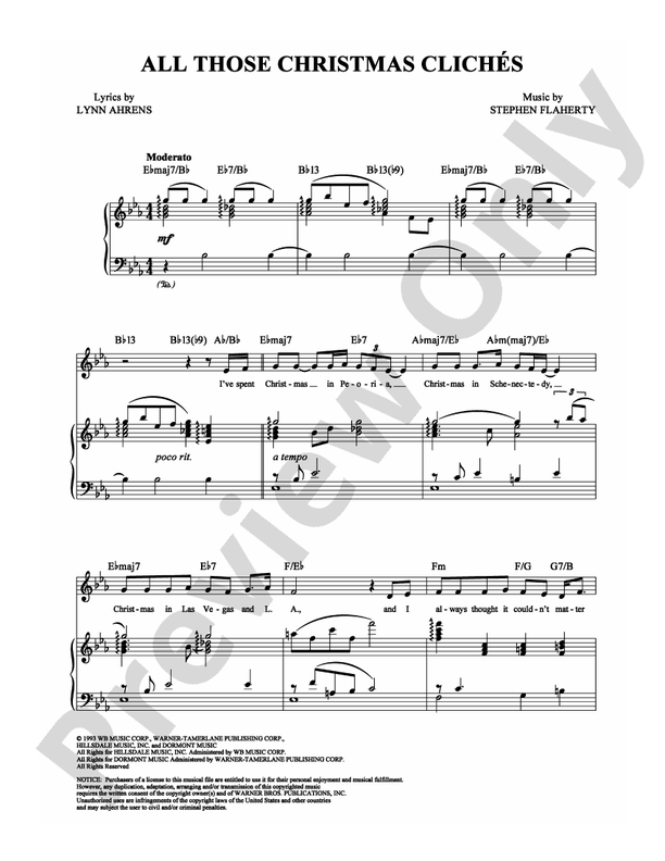 All Those Christmas Cliches - Stephen Flaherty - PVG (Digital Download)