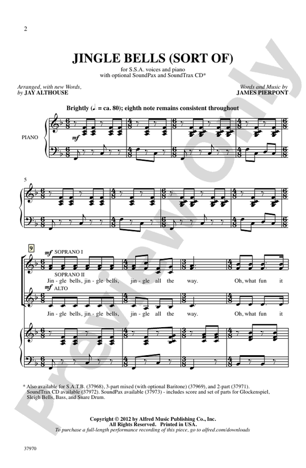 Jingle Bells (Sort Of) – SSA Choral Octavo (Digital Download)