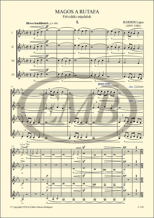 Bardos - Magos a Rutafa - Upper Voices Choral EMB Z110