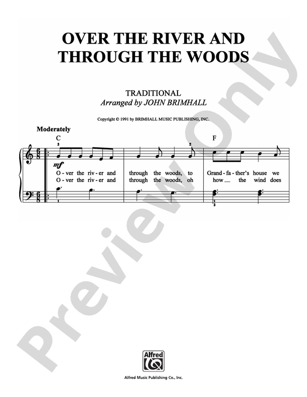 Over the River and Through the Woods - Arr. John Brimhal (DSM-PS-0007713)l - Easy Piano (Digital Download)