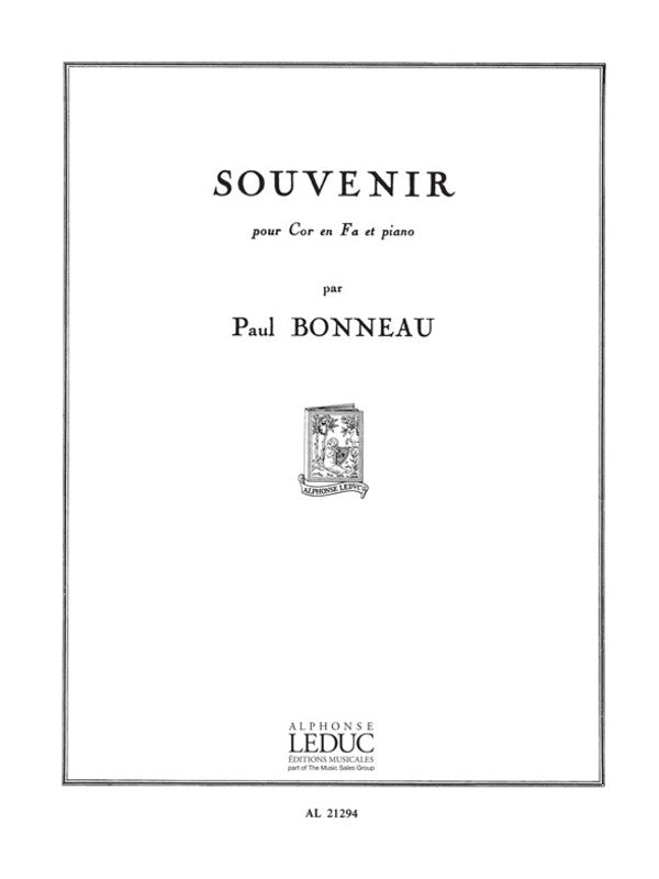 Bonneau - Souvenir - French Horn Leduc AL21294