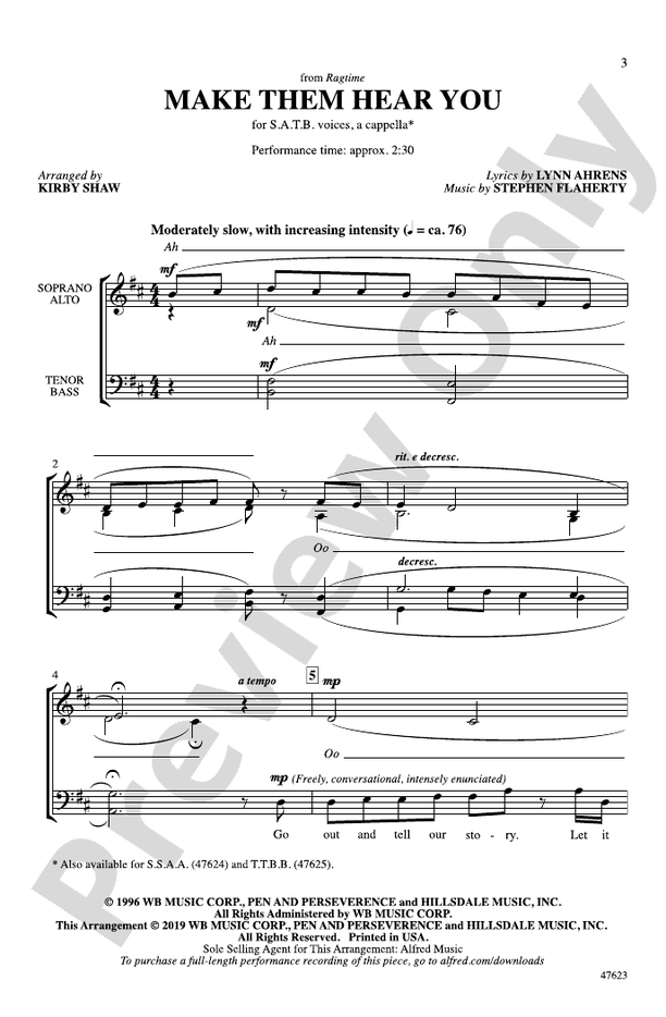 Make Them Hear You – SATB, a cappella Choral Octavo (Digital Download)