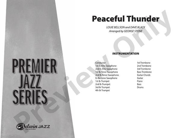 Peaceful Thunder - Jazz Ensemble Conductor Score & Parts(Digital Download)