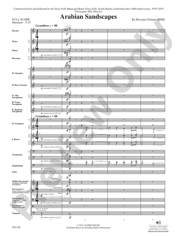 Arabian Sandscapes - Concert Band Conductor Score & Parts (Digital Download)