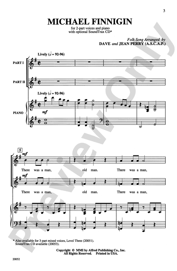 Michael Finnigin – 2-Part Choral Octavo (Digital Download)
