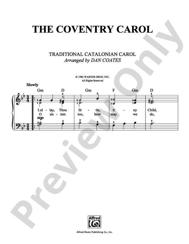 The Coventry Carol - DSM-PS-0006591 - Easy Piano (Digital Download)